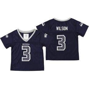 Outerstuff NFL infant (12m-24m) Toddler (2T-4T) Girls Seattle Seahawks Russell Wilson #3 Sparkle Player Jersey ، Navy in Kuwait