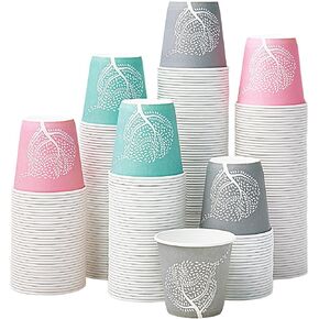 LITOPAK 300 Pack 3 oz Disposable Bathroom Cups, Colorful Disposable Mouthwash Cups, Small Disposable Cups, Mini Paper Cups for Parties, Picnics, Barbecues, Travel and Events in Kuwait
