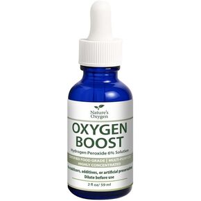 Nature’s Oxygen Food Grade Hydrogen Peroxide 6% Solution, 2 fl oz Dropper Bottle, No Added Stabilizers, Made in USA in Saudi Arabia