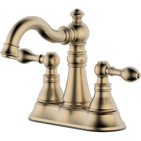 Two Handle Oil Rubbed Bronze Bathroom Sink Faucet 3 Hole with Pop up Drain Assembly, Classic 4 Inch Centerset Bathroom Lavatory Faucet with 360° Swivel Spout,EW-516-NB in Kuwait