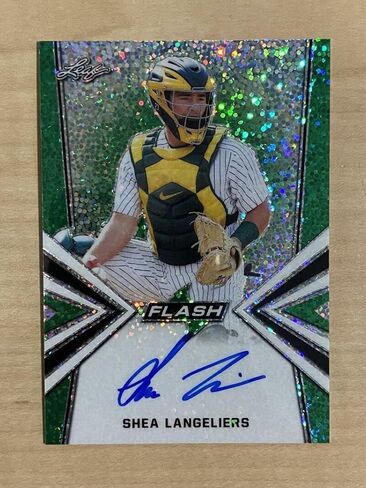2019 Leaf Flash Shea Langeliers Braves Prizm Auto BA -SL1 10/15 - MLB Motophorged Cardsball Cards in Saudi Arabia