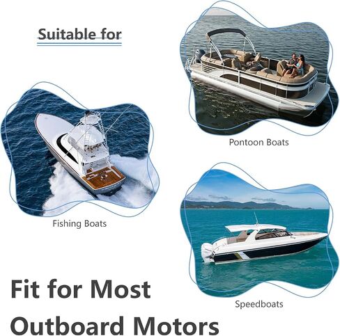 5 "دعم محرك خارجي متوافق مع Yamaha/Mercury/Suzuki (30-400HP)- Ram Wedge Transom Saver Fit لإكسسوارات القوارب العائمة in Saudi Arabia