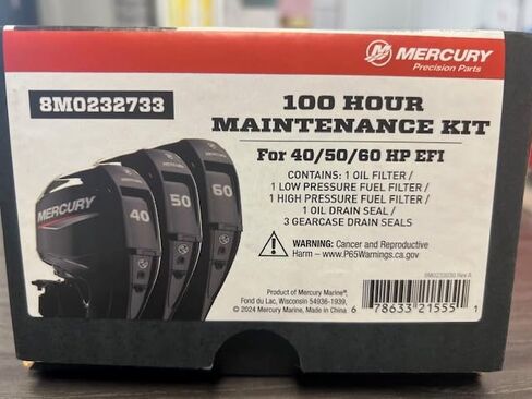 Mercury Marine 8M0232733 Maintenance Kit 100 hr for 40/50/60 HP EFI in Saudi Arabia