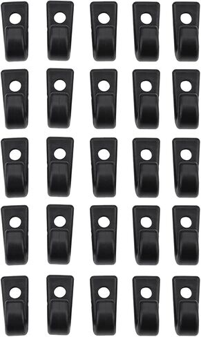 25pcs kayak j hooks ، خطاف خطاف النايلون الأسود bungee j للسلامة قوارب الزوارق التجدي in Saudi Arabia
