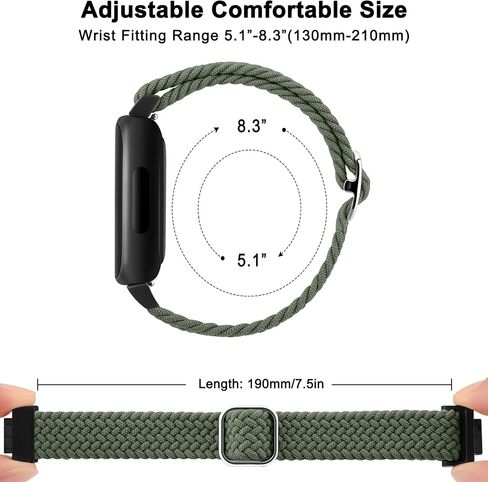 Elastic Band Compatible with Fitbit Inspire 3 Bands Women Men, Soft Adjustable Stretchy Loop Strap for Fitbit Inspire 3/2 / HR in Saudi Arabia
