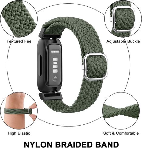 Elastic Band Compatible with Fitbit Inspire 3 Bands Women Men, Soft Adjustable Stretchy Loop Strap for Fitbit Inspire 3/2 / HR in Saudi Arabia