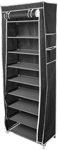 pinion hardware for mechanical rotation 10 Layers Home 9 Grids Simple Dusproof Shoe Cabinet Nonwoven Dorm Assembled Shoe Storage Organizer Shoe Rack Shelf(Dark Khaki) in Saudi Arabia