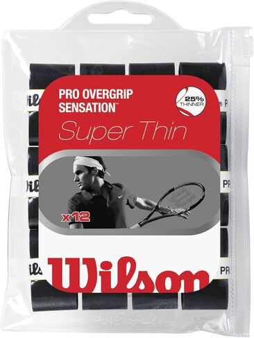 Wilson Sporting Goods Pro Pro Tennis Grip (حزمة 12) ، أسود in Saudi Arabia