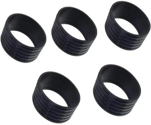 5Pcs Black Tennis Racket Handle Rubber Ring Stretchy Tennis Racquet Band Overgrips, Racket Grips, Racquet Accessories in Saudi Arabia