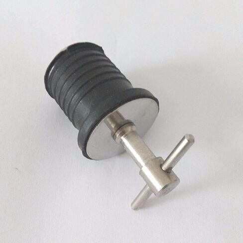 2 x 1" Drain Plug Rubber Stainless Steel Twist Boat Hull Livewell Drain Plugs in Saudi Arabia