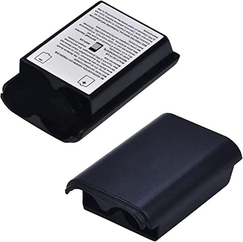 2 Pcs Battery Pack Cover for Xbox360 Wireless Controller, Replacement Battery Pack Cover Shell Case (1×Black, 1×White) in Saudi Arabia