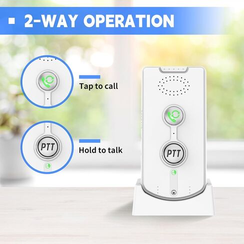 Intercoms Wireless for Home, Room to Room Intercom System with Charging Base, Push to Talk, Long Range, Clear Loud Sound, Two Way Intercom for Home Office in Kuwait