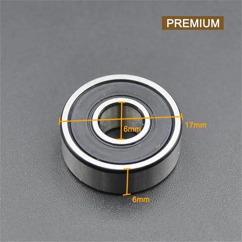 10pcs 100pcs 608 606 607 609 625 626 627 628 2RS DDU Bearings Bore 5mm 6mm 7mm 8mm 9mm rowler wheel lubericed محمل مختومة (629 2RS Premium ، 10pcs) in Saudi Arabia