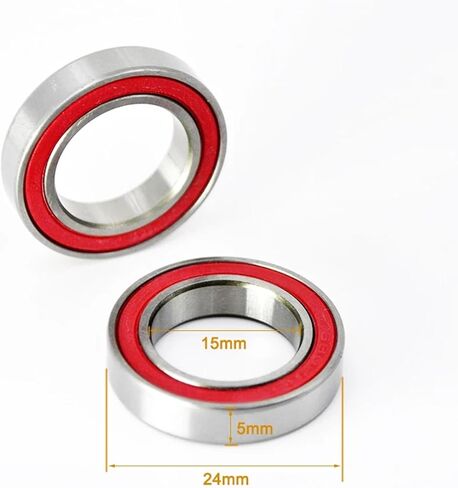 2/10pcs السيراميك الهجين 6802 2RS المحمل 15x24x5mm 6802rs نيتريد 15 ملم محامل الكرة الداخلية (10pcs) in Saudi Arabia