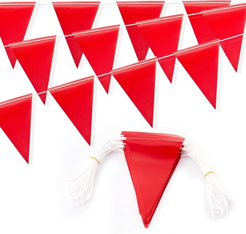 Safety Warning Pennant Banner Flags(Orange,45pcs,105ft) in Saudi Arabia
