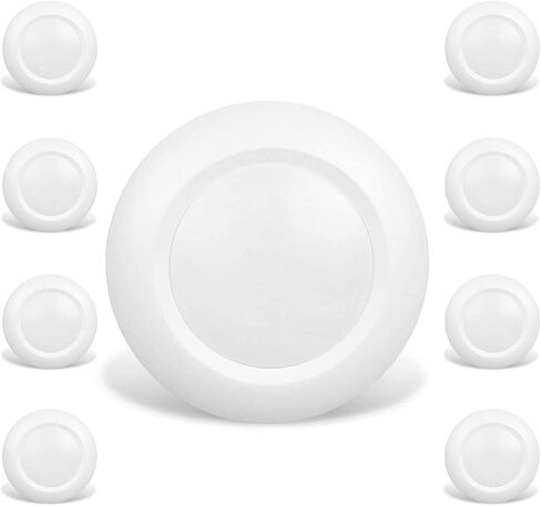 8 حزم 6 بوصة LED منخفضة المظهر المريح وضوء قرص تركيب السطح ، جولة ، 15W ، 900 لومين ، 5000 كيلو وايت وايت أبيض ، CRI80 ، تصميم بدون سائق ، قابلية ، ETL مدرجة ، أبيض in Kuwait