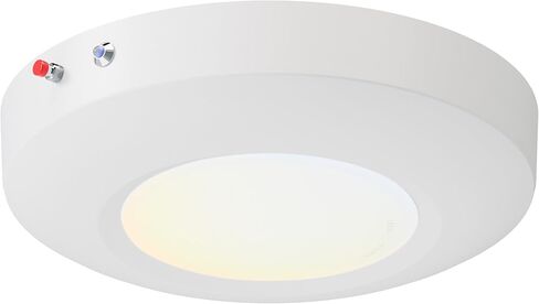 8 حزم 6 بوصة LED منخفضة المظهر المريح وضوء قرص تركيب السطح ، جولة ، 15W ، 900 لومين ، 5000 كيلو وايت وايت أبيض ، CRI80 ، تصميم بدون سائق ، قابلية ، ETL مدرجة ، أبيض in Kuwait