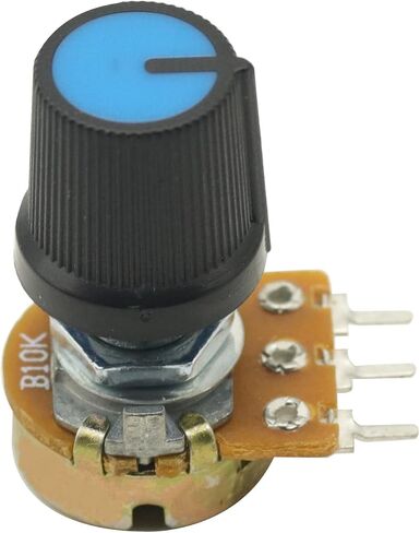 10pcs 10k potentiometer خطي potentiometers wh148 b10k 15mm عمود 3pin مع المكسرات وغسالات المقبض ، الجهد 10k ، 10k أوم مقياس الجهد in Saudi Arabia