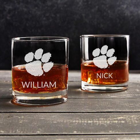 Lifetime Creations Personalized Alabama Crimson Tide Whiskey Glass - Officially Licensed, Alabama Crimson Tide Gifts, Alabama Glasses, Gifts for Men, Alabama Football Fan Graduation Gift, Made in USA in Kuwait