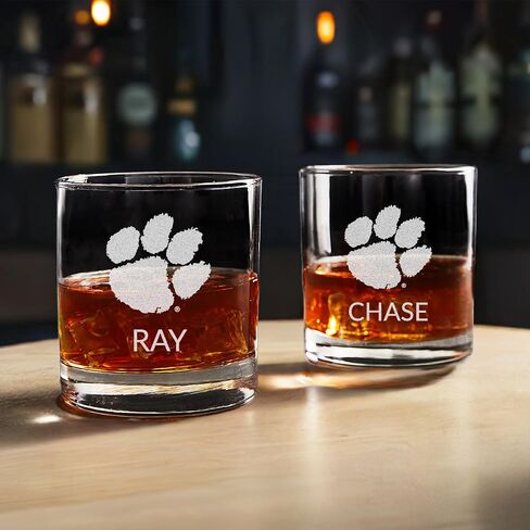 Lifetime Creations Personalized Alabama Crimson Tide Whiskey Glass - Officially Licensed, Alabama Crimson Tide Gifts, Alabama Glasses, Gifts for Men, Alabama Football Fan Graduation Gift, Made in USA in Kuwait