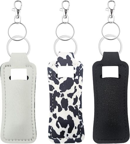 Lip Balm Holder Keychain - Lip Gloss or Lipstick Cute Lip Balm Keychain Holder with Clip, Premium Sublimation, Handmade Neoprene Gift for Women in Saudi Arabia
