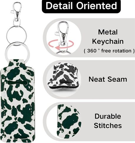 Lip Balm Holder Keychain - Lip Gloss or Lipstick Cute Lip Balm Keychain Holder with Clip, Premium Sublimation, Handmade Neoprene Gift for Women in Saudi Arabia