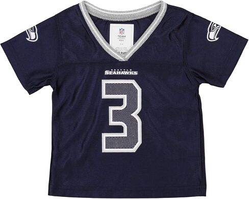 Outerstuff NFL infant (12m-24m) Toddler (2T-4T) Girls Seattle Seahawks Russell Wilson #3 Sparkle Player Jersey ، Navy in Saudi Arabia