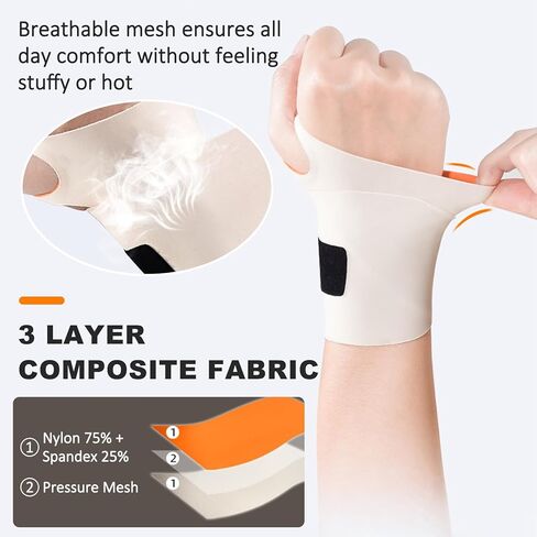 Ulnar Wrist Brace for Right & Left Hand, Ultra-Thin Elastic Wrist Wrap Compression for TFCC Tear and Repetitive Wrist Use Injury, Wrist Support for Carpal Tunnel, Tendonitis, Pain Relief (Black) in Kuwait
