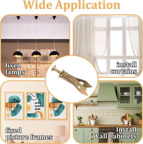 400pcs Self Drilling Drywall Anchors with Screws Kit Wall Anchors for Drywall - High Strength Zinc No Drill Needed, Easy Installation 4 Diferent in Saudi Arabia
