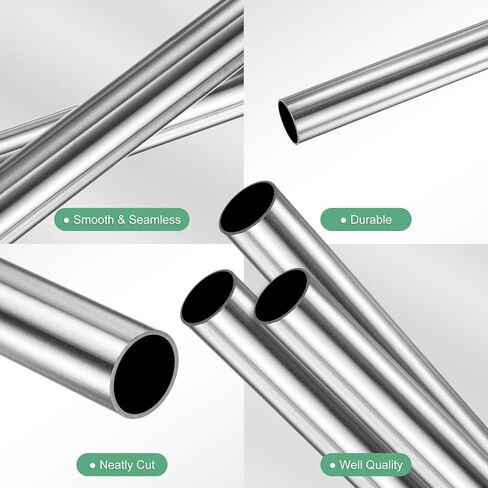 3-pack 300mm 304 أنبوب الفولاذ المقاوم للصدأ ، 6 مم OD 0.2 مم سماكة أنابيب الفولاذ المقاوم للصدأ سلس للبناء/الصياغة/DIY ، أنبوب مستقيم معدني [0.24 × 01x11.8in] in Kuwait