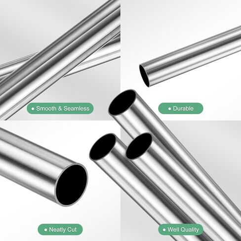 3-pack 300mm 304 أنبوب الفولاذ المقاوم للصدأ ، 6 مم OD 0.2 مم سماكة أنابيب الفولاذ المقاوم للصدأ سلس للبناء/الصياغة/DIY ، أنبوب مستقيم معدني [0.24 × 01x11.8in] in Kuwait