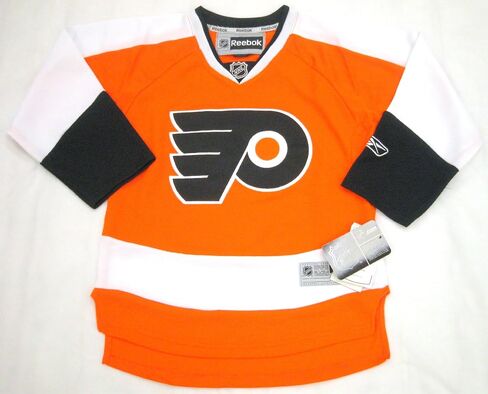 Reebok Philadelphia Flyers NHL شباب المنزل اللون الفارغ الفارق نسخة طبق الأصل ، Orange (Orange ، L/XL) in Saudi Arabia