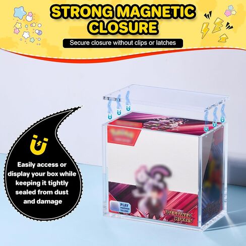 PKMN Booster Box Acrylic Case, Clear Ultra 5MM Acrylic Compatible with PKMN Booster Boxes, Dustproof Display Box in Saudi Arabia