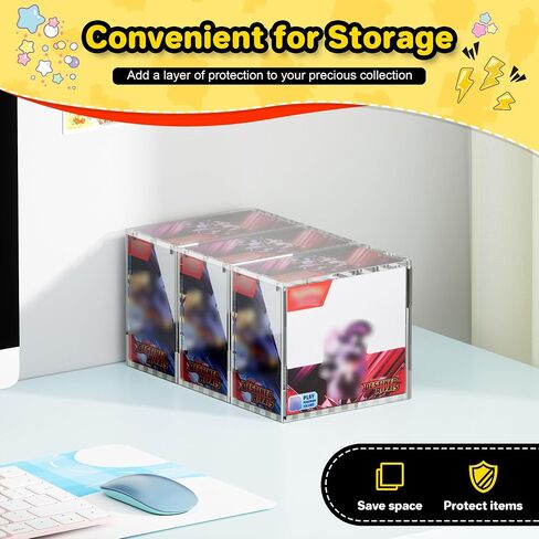 PKMN Booster Box Acrylic Case, Clear Ultra 5MM Acrylic Compatible with PKMN Booster Boxes, Dustproof Display Box in Saudi Arabia