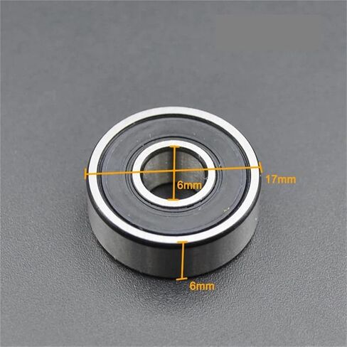 10pcs/100pcs 606zz 6 * 17 * 6mm أخدود عميق محمل 606 2z ZZ 2RS DDU 6MM Bore Chrome Steel Miniature Bearings (606 ZZ Normal ، 100pcs) in Saudi Arabia