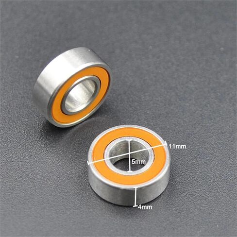 High Speed Hybrid Ceramic Bearing SMR115 Stainless Steel MR115 2RS 1150 5x11x4mm Inner Diameter 5mm Miniature Ball Bearings 2/10Pcs(2Pcs) in Saudi Arabia