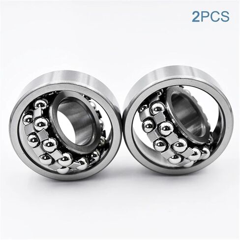 2PCS محاذاة الكرة المحاذاة الذاتي 1200 1201 1202 1203 1204 108 196 126 127 128 129 1026 1028 مصغرة محمل الكرة المزدوجة (128 (1028) 8x24x8mm) in Saudi Arabia