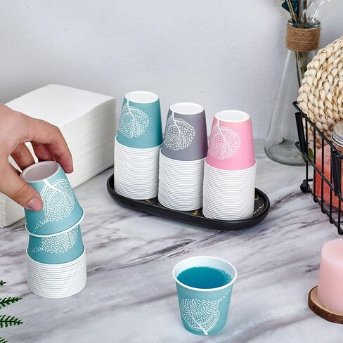 Litopak 300 Pack 3 Oz أكواب الحمام التي يمكن التخلص منها ، أكواب غسول الفم الملونة التي يمكن التخلص منها ، أكواب صغيرة يمكن التخلص منها ، أكواب ورقية صغيرة للحفلات ، النزهات ، حفلات الشواء ، السفر والأحداث in Kuwait