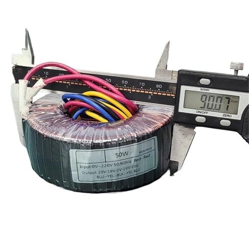 1PCS النحاس النقي 50W Toridal Transformer 120V 220V 230V إلى 12V-0-12V 18V-0-18V 24V 36V 45V 55V 65V العزل (55V-0-55V ، المدخلات 240V) in Kuwait