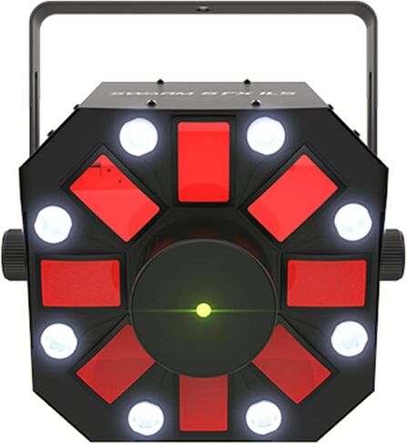 Chauvet DJ Swarm 5 FX ILS 3-in-1 Derby/Strobe Effect LED Light Bundle with 2 DMX Cables and Austin Bazaar Polishing Cloth in Saudi Arabia