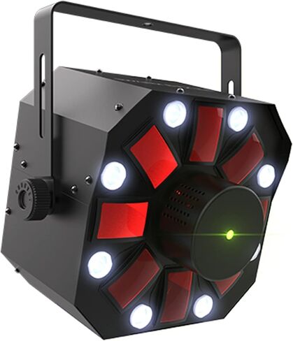 Chauvet DJ Swarm 5 FX ILS 3-in-1 Derby/Strobe Effect LED Light Bundle with 2 DMX Cables and Austin Bazaar Polishing Cloth in Saudi Arabia