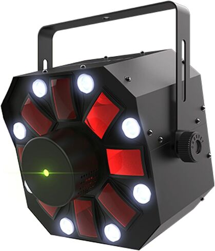 Chauvet DJ Swarm 5 FX ILS 3-in-1 Derby/Strobe Effect LED Light Bundle with 2 DMX Cables and Austin Bazaar Polishing Cloth in Saudi Arabia
