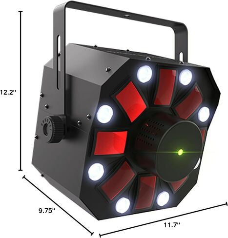 Chauvet DJ Swarm 5 FX ILS 3-in-1 Derby/Strobe Effect LED Light Bundle with 2 DMX Cables and Austin Bazaar Polishing Cloth in Saudi Arabia