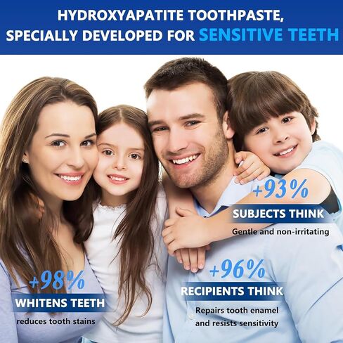Hydroxyapatititoothpastes ، 7.5 ٪ معجون الأسنان هيدروكسيباتيت ، لحماية المينا وتقوية الأسنان ، النعناع اللطيف ، التنفس الطازج ، الاستخدام اليومي لصحة الفم （3pcs） in Kuwait