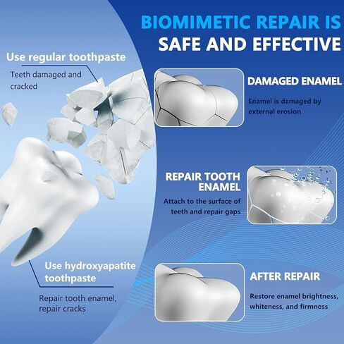 Hydroxyapatititoothpastes ، 7.5 ٪ معجون الأسنان هيدروكسيباتيت ، لحماية المينا وتقوية الأسنان ، النعناع اللطيف ، التنفس الطازج ، الاستخدام اليومي لصحة الفم （3pcs） in Kuwait