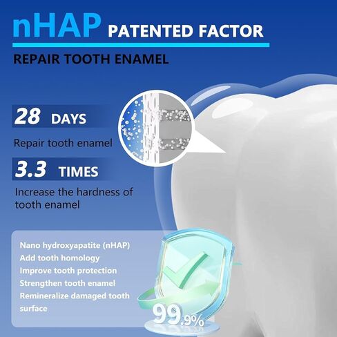 Hydroxyapatititoothpastes ، 7.5 ٪ معجون الأسنان هيدروكسيباتيت ، لحماية المينا وتقوية الأسنان ، النعناع اللطيف ، التنفس الطازج ، الاستخدام اليومي لصحة الفم （3pcs） in Kuwait