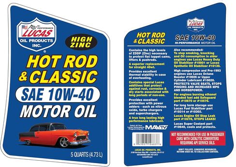Lucas Oil 10689 Hot Rod and Classic Car SAE 20W -50 OIT - 1 QUART (حزمة 6) in Kuwait