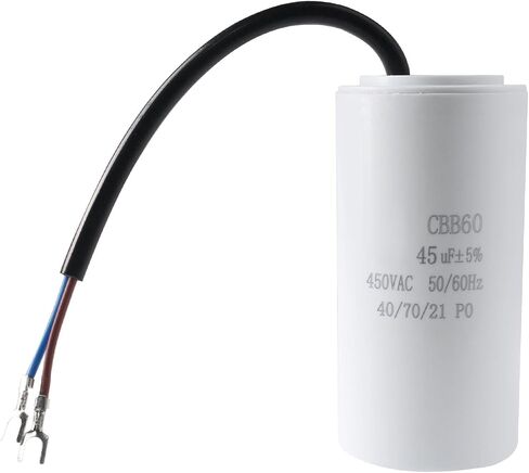 CBB60 60UF UF ± 5 ٪ بدء تشغيل المحرك مكثف MFD 450VAC 50/60Hz 40/70/21 PO أسطوانة - 1PCS in Kuwait