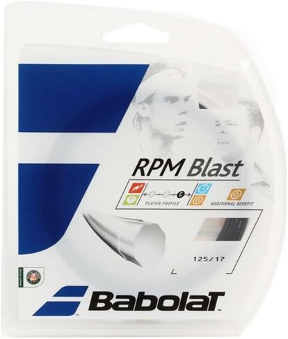 Babolat RPM Blast (17G/1.25mm) مجموعة سلسلة التنس ، الأسود - 12M in Saudi Arabia