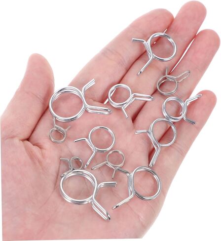 Gadpiparty 250pcs Double Tube Clamp Assortment Spring Hose Clamps Fuel Line Clips for Garage Boat and Car Engine in Saudi Arabia